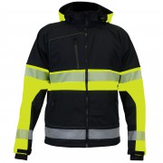 Must sügisene Hi-Vis detailidega softshell jope R..